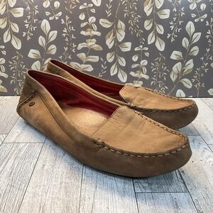 Ugg Australia Milana II‎ Brown Leather Loafers  W10 S/N 1098209